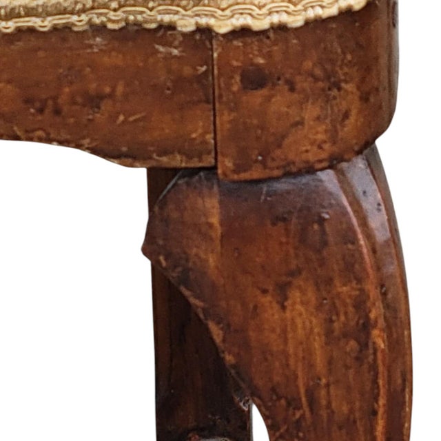 Pair 18th Century Italian Walnut Chairs Original Finish Hand Carved For Sale - Image 17 of 18