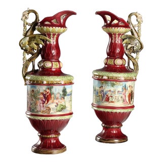 Jugendstil Pourers in Ceramic, Set of 2 For Sale