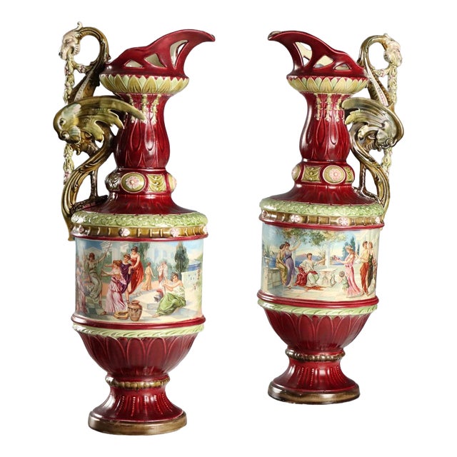 Jugendstil Pourers in Ceramic, Set of 2 For Sale