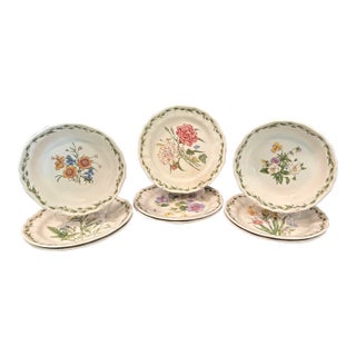 Noritake Casual Gourmet Stoneware Dishes From the Gourmet Garden Collection - Set of Nine For Sale