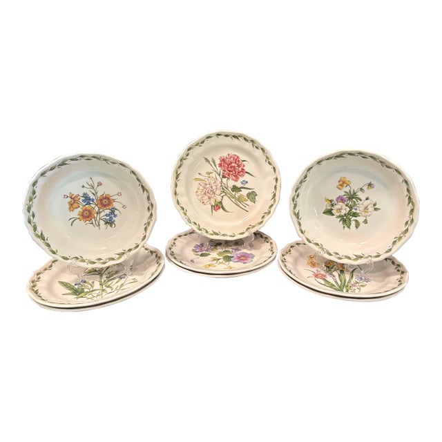 Noritake Casual Gourmet Stoneware Dishes From the Gourmet Garden Collection - Set of Nine For Sale