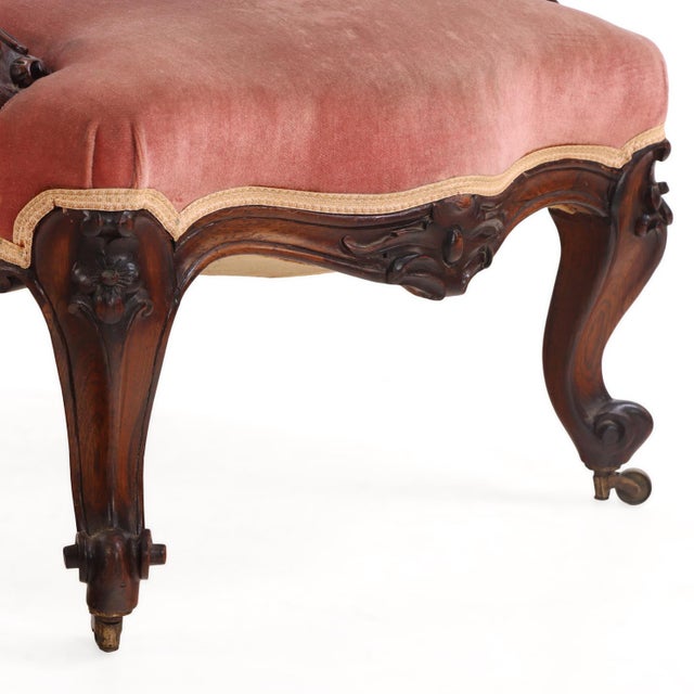 Mid 19th Century French Rosewood Continuous Arm Chair, C 1860. For Sale - Image 5 of 7