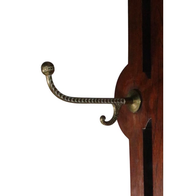 Victorian Eastlake Aesthetic Movement Wall Mirror Hat Rack C. 1880's For Sale - Image 9 of 15