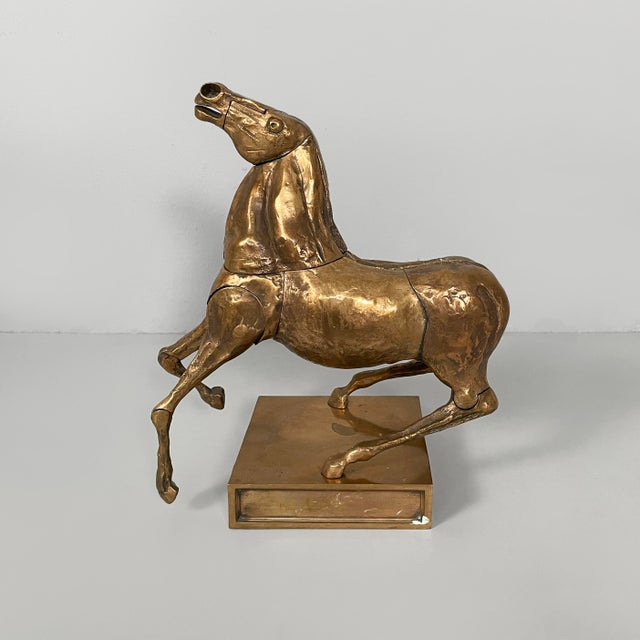 Bruno Cassinari and Miguel Berrocal, Italian Modern Sculpture of Horse, 1973, Bronze For Sale - Image 3 of 18