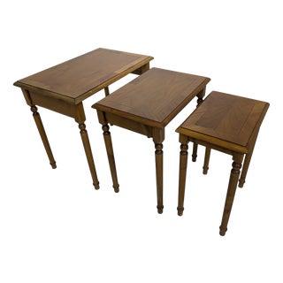 Set of Mid-Century Inlaid Trojak Tables, Set of 3 For Sale