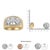 10K Yellow and White Gold 1 1/2 Cttw Pear Shaped 3 Stone Style Diamond Ring Band (H-I Color, SI1-SI2 Clarity) - Ring - Size 7 For Sale In New York - Image 6 of 6