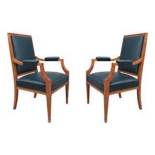 1930s Pair of De Coene Frères Art Deco Armchairs For Sale