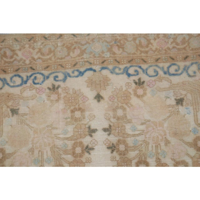 Persian Vintage Neutral Kashan Mini Mat Rug - 2'2" x 3' For Sale - Image 3 of 7