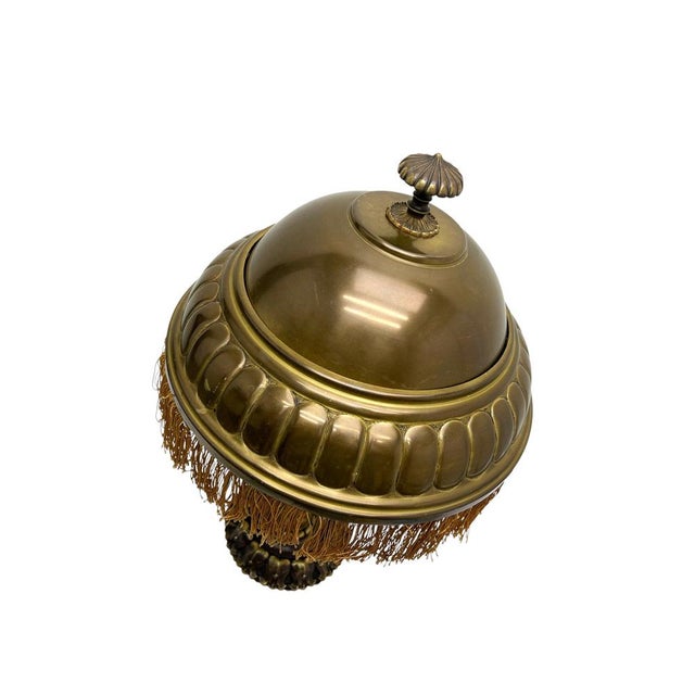 Vintage French Art Nouveau Brass and Wood Desk Lamp, 1920s For Sale - Image 4 of 15