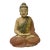 9" Chinese Meditation Cross Legs Sitting Buddha Wood Statue For Sale