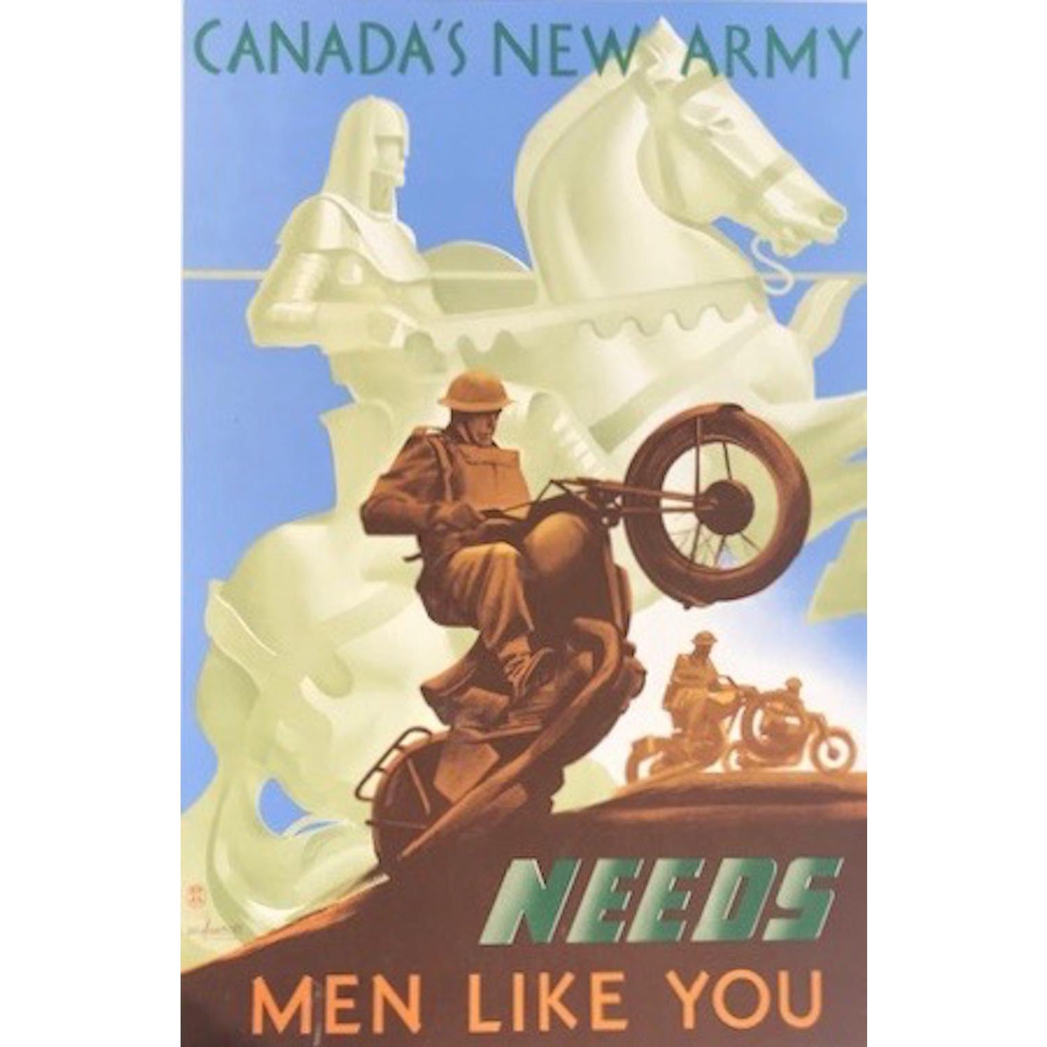1940s Canadian Wwii Poster Canada S New Army Needs Men Like You Chairish Canadians like red and white the most because those colors are the colors on their flag. chairish