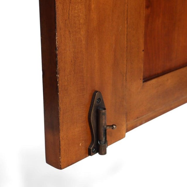 French Pierre Deux Louis XIV Carved Mahogany Country Double Door Armoire 20thC For Sale - Image 10 of 18