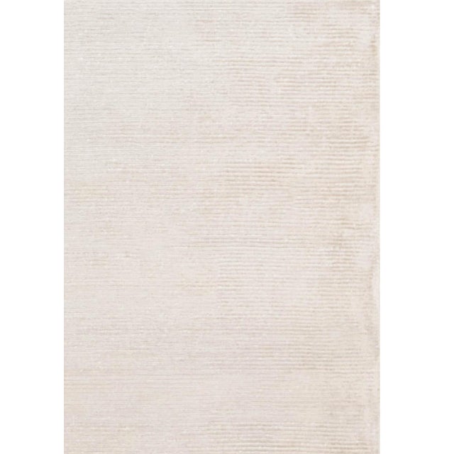 Early 21st Century Modern Minimalist Solid Wool Rug in Soft Beige by Doris Leslie Blau For Sale - Image 5 of 8