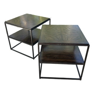 Bernhardt Cubic Side Tables - Pair For Sale