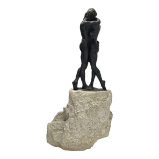 Josep Bofill Moliné “Love” Contemporary Man & Woman Embracing Bronze Sculpture For Sale