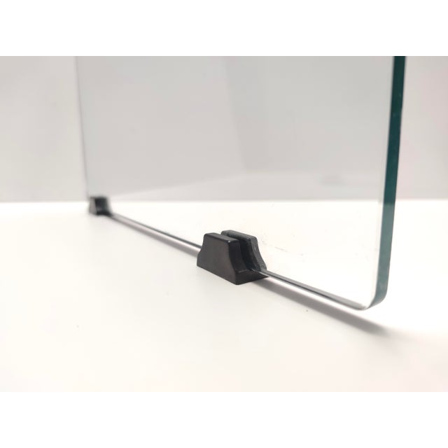 Aqua Aquamarine Square Glass Coffee Table by Pietro Chiesa for Fontana Arte, 1980s For Sale - Image 8 of 9