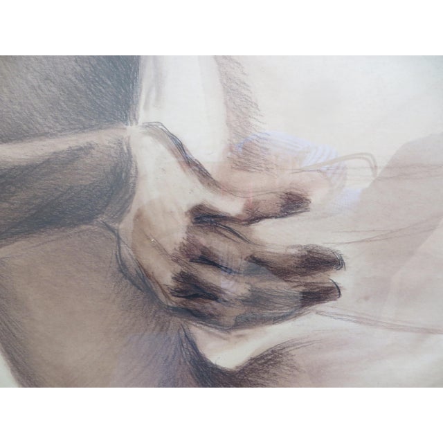 1930s 1930s Male Nude Original Drawing by Duval Eliot For Sale - Image 5 of 10