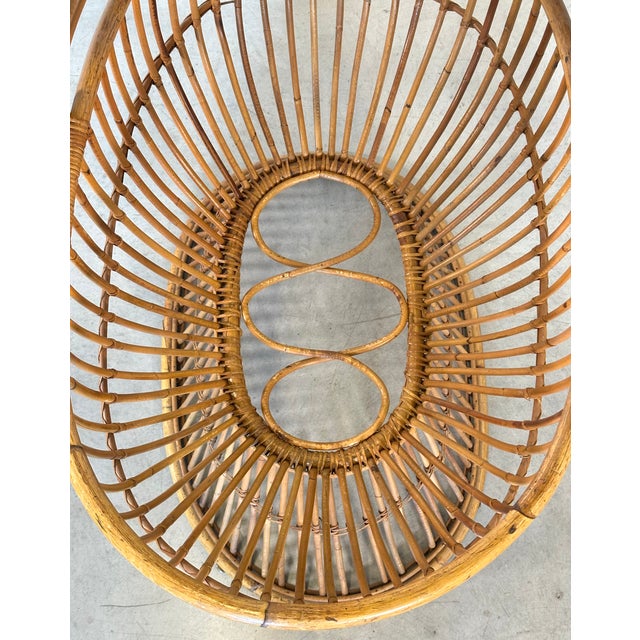 Vintage Rattan and Bamboo Cradle, 1970s For Sale - Image 11 of 14