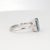 14k White Gold Ring With Octagon Aquamarine and Diamonds For Sale - Image 17 of 18