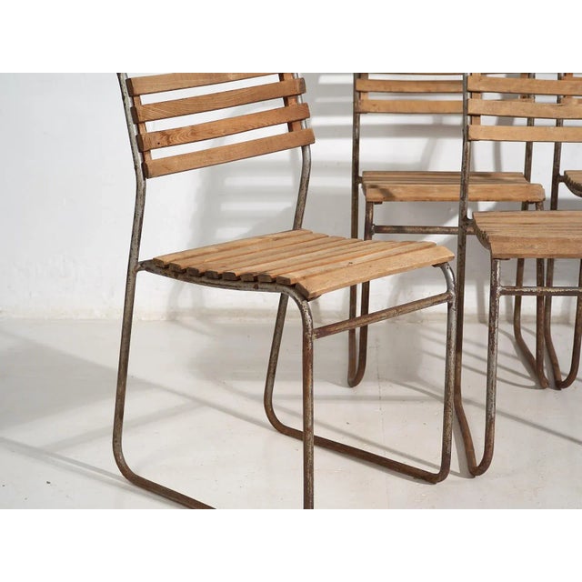 Antique garden chairs (c.1920) Dimensions: Length: 40 cm Depth: 44 cm Height: 86 cm Seat: 47 cm Style: French Provençal...