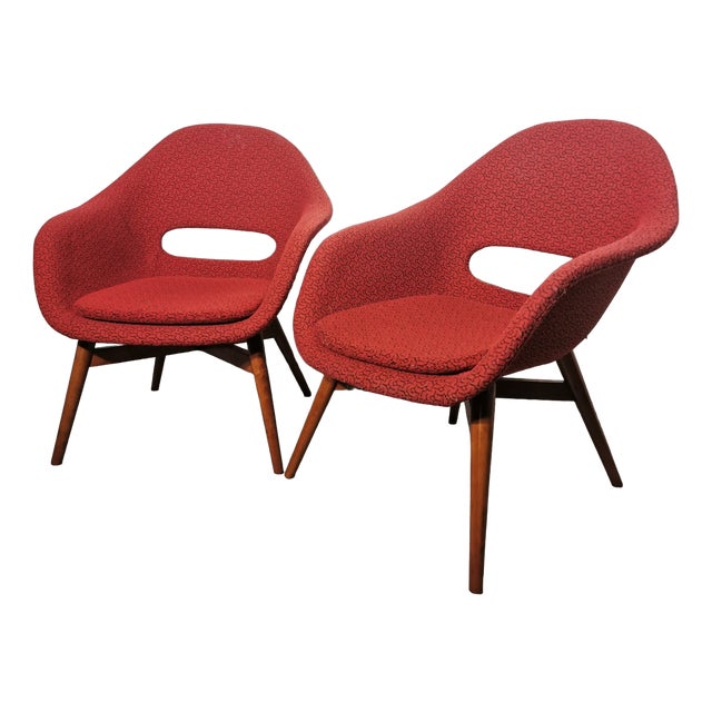 Set of Shell Armchairs by Miroslav Navratil, 1960s For Sale
