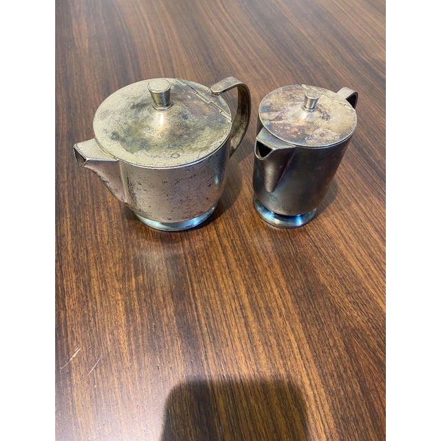 Silver-Plated Metal Teapots by Gio Ponti for Broggi, 1964, Set of 2 For Sale - Image 6 of 7