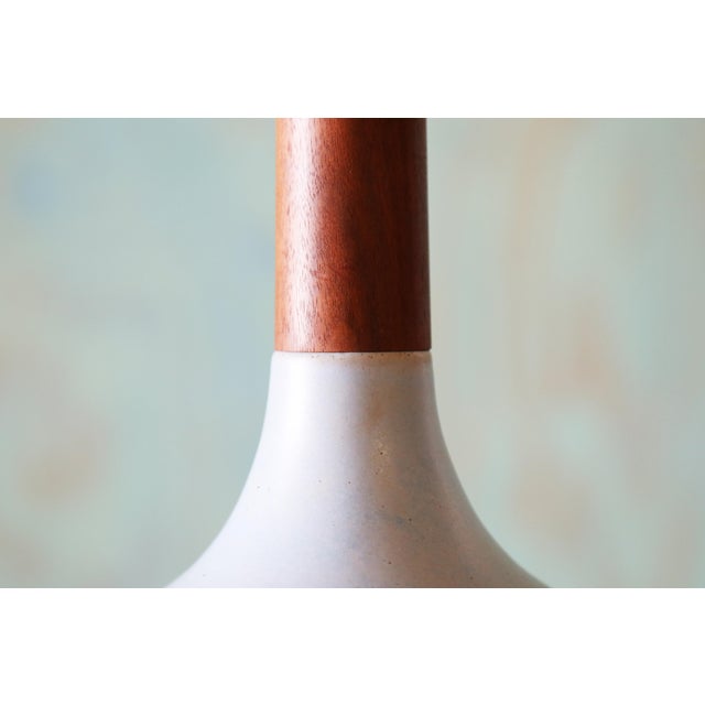 1960s 1960s Gordon and Jane Martz M208 Lamp for Marshall Studios Sky Blue With White Dots 27.5" For Sale - Image 5 of 10