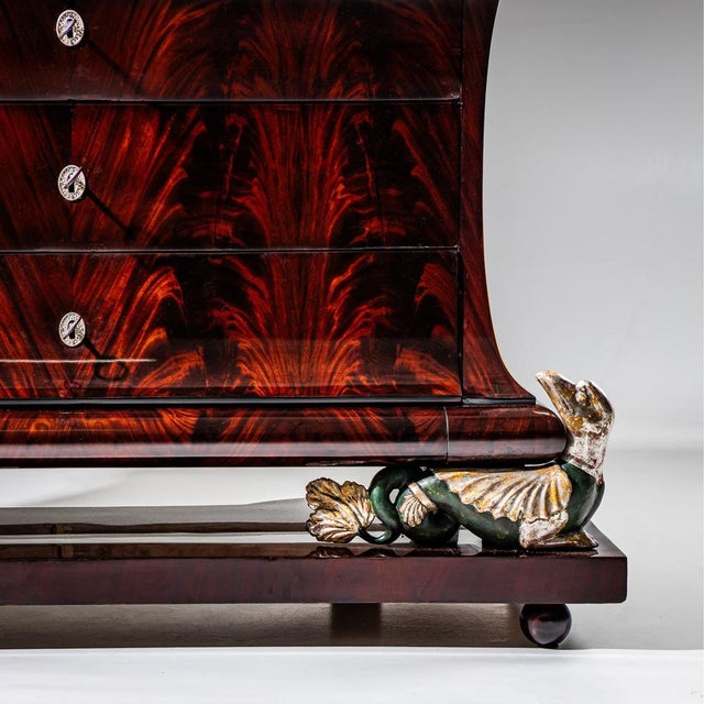 Wood Empire Chest of Drawers in Mahogany, 1800s For Sale - Image 7 of 10