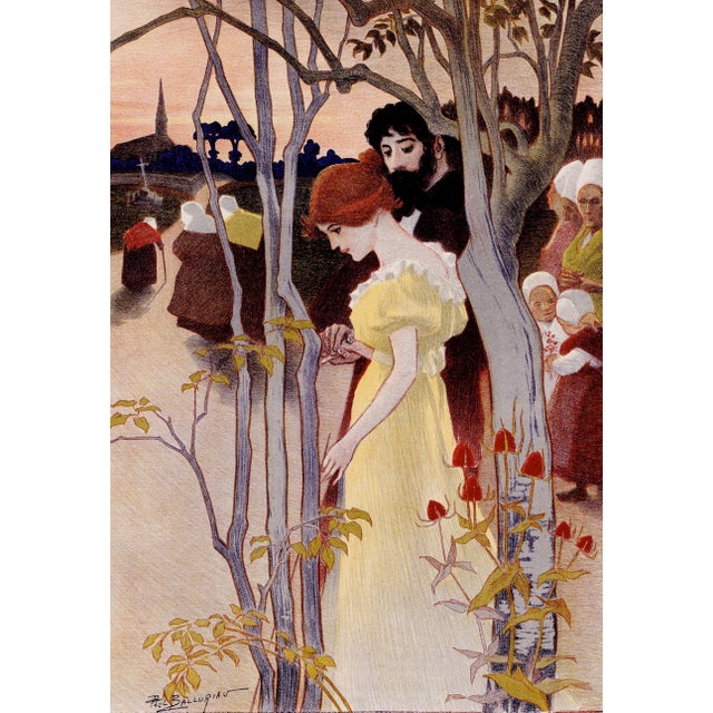 Paul balluriau (1860-1917) crépuscule (twilight) original lithograph from the glorious portfolio "l'estampe moderne",...