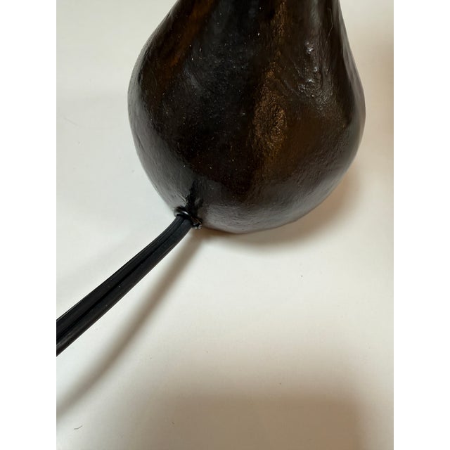 Metal Cast Metal Pear Table Lamp For Sale - Image 7 of 12