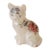 Fenton Cat Hand Painted by Smith, Hearts & Flowers For Sale