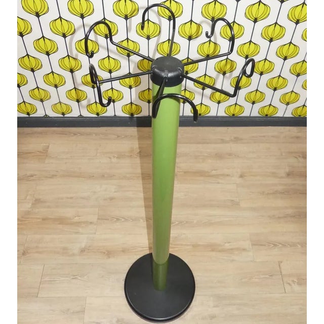 1980s Cloakroom Stand in Metal Green, 1980s For Sale - Image 5 of 7