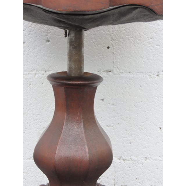 Wood Empire Late 1800s Adjustable Swivel Piano Stool Ottoman 6414 For Sale - Image 7 of 13