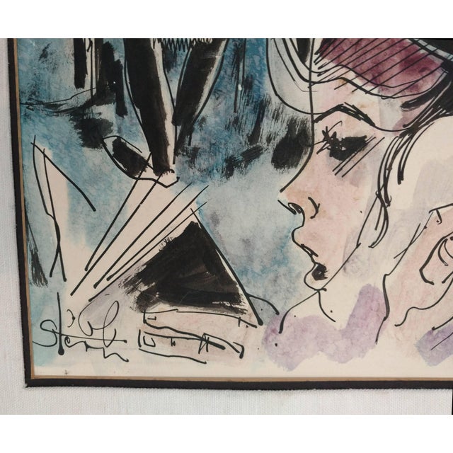 Modern Jossi Stern, Rabbi in Prayer, Western Wall, Jerusalem Bar Mitzva Scene, Judaica For Sale - Image 3 of 3