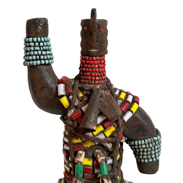 Tribal Vintage Nigerian Beaded Doll For Sale - Image 3 of 5