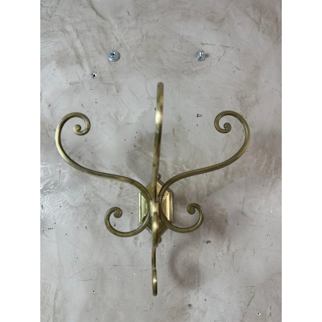Antique Brass Coat Hooks, 1900, Set of 2 For Sale - Image 3 of 13