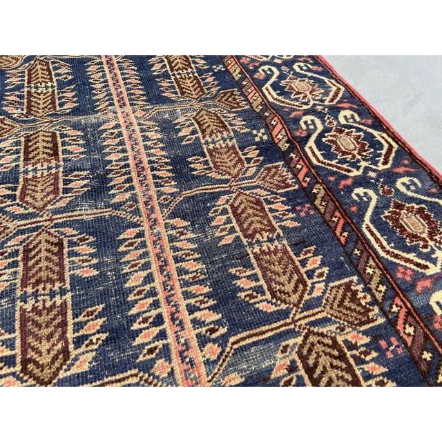 Textile 2'10" X 9'9" Antique Afghan Baluchi Runner Rug Hand-Knotted Low Pile Rug For Sale - Image 7 of 11