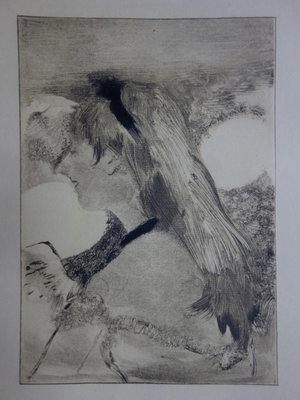 Edgar Degas, Girl with Blond Hair, Original Engraving, 1935
