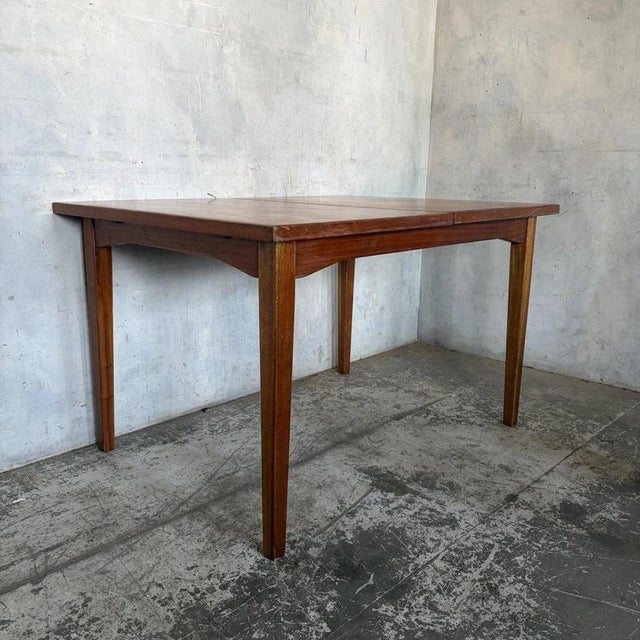 Wood Mid-Century Teak Extending Dining Table from Uniflex, 1960s For Sale - Image 7 of 7