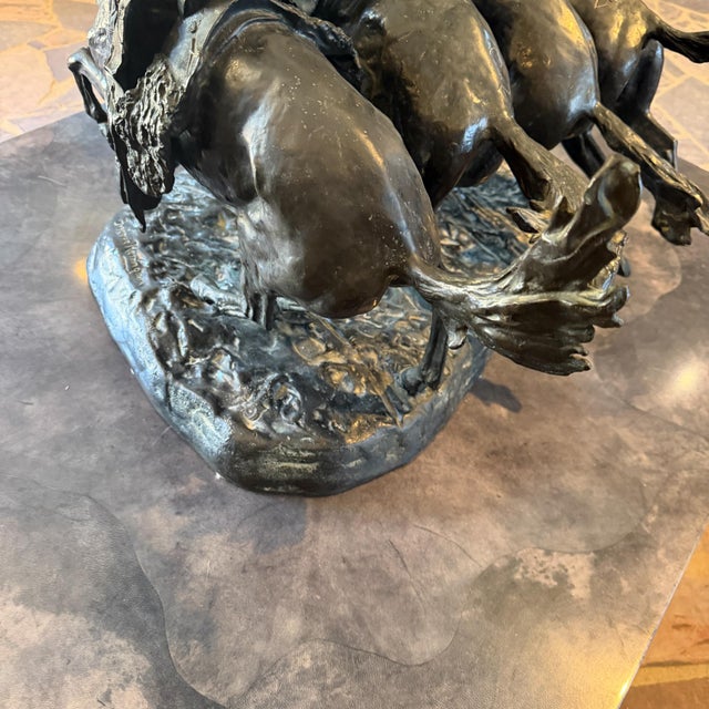 1960s Arge Bronze Sculpture "Coming Through the Rye" Frederic Remington For Sale - Image 5 of 18