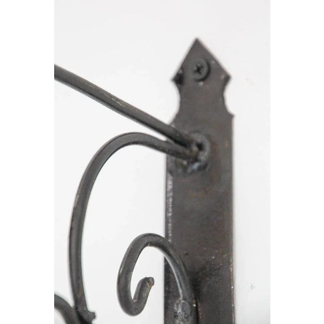 Black Wall Mounted Iron Bracket for Lanterns or Signs For Sale - Image 8 of 13