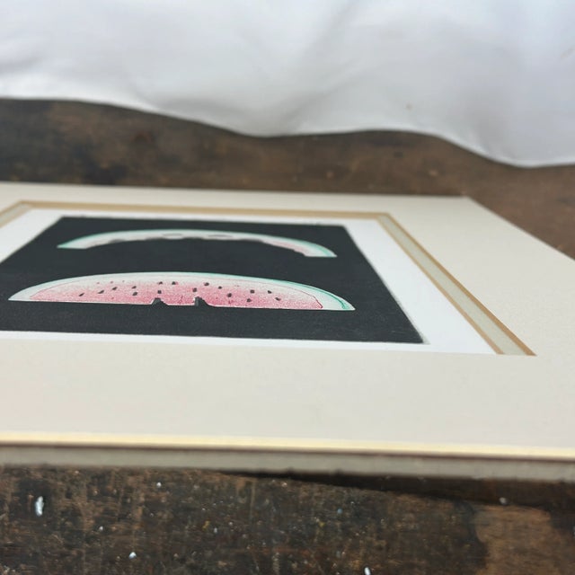 Black Vintage Signed Watermelon Print For Sale - Image 8 of 10