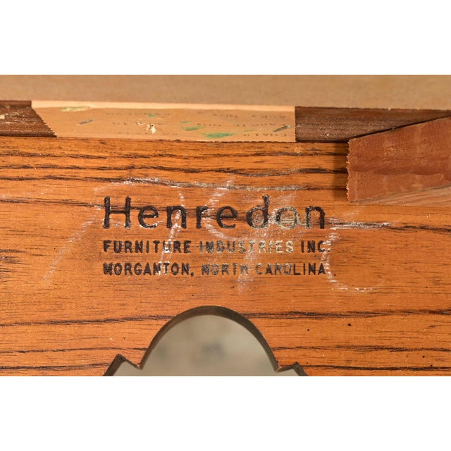 Henredon Georgian Carved Oak and Cane Side Chairs or Dining Chairs, Pair For Sale - Image 12 of 15