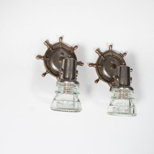 1950s Vintage Nautically Themed Sconces - A Pair For Sale - Image 5 of 12