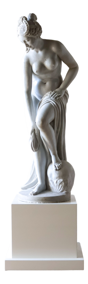 After Christophe-Gabriel Allegrain, Sculpture of a Bathing Woman, Marble