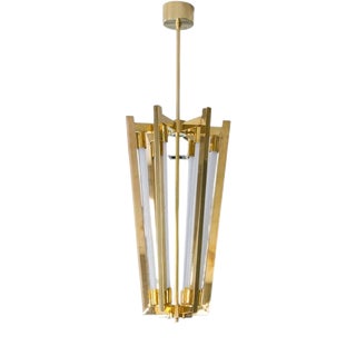 Brass Glass Tubes Pendant Light by Magic Circus Editions For Sale