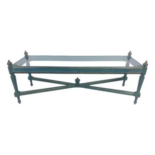 Mid 20th Century French Empire Hand Painted Coffee Table. For Sale