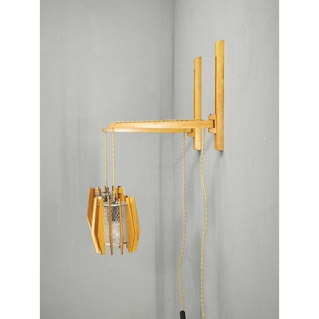 Adjustable Swing Arm Wall Lamps from Dřevo Humpolec, 1960s, Set of 2 For Sale - Image 14 of 17
