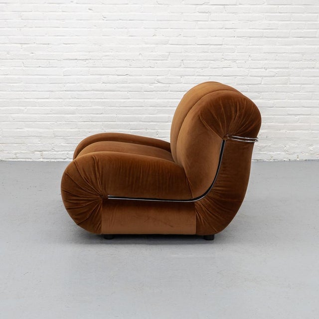 Brown Velasquez Lounge Chair by Rino Maturi for Mimo Padova, 1970s For Sale - Image 8 of 16