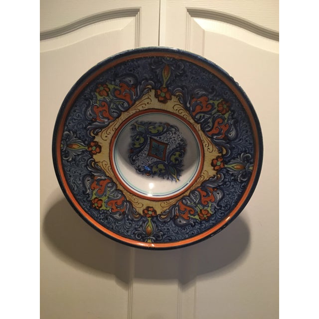 Italian Majolica Signed Large Charger / Bowl For Sale In Detroit - Image 6 of 10